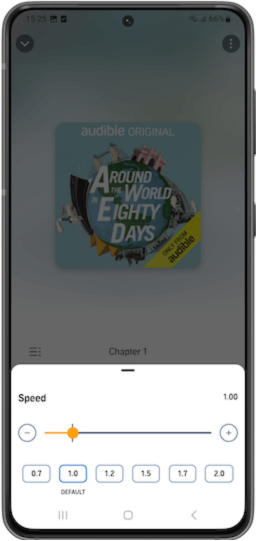 Audible's narration speed on Android