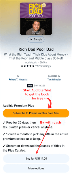 purchase Audible book without membership