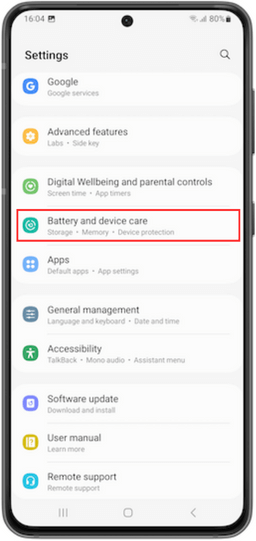 battery and device care on adnroid