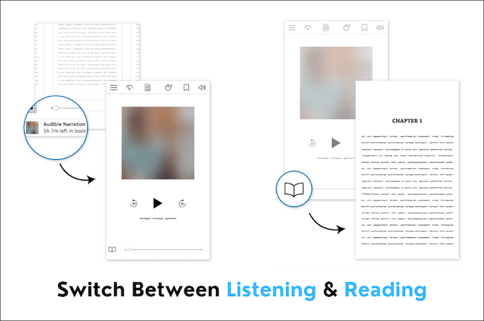 immersion reading: switch between reading and listening