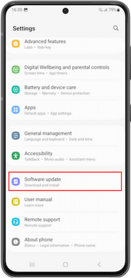 software update Android