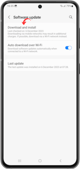 download and install android update